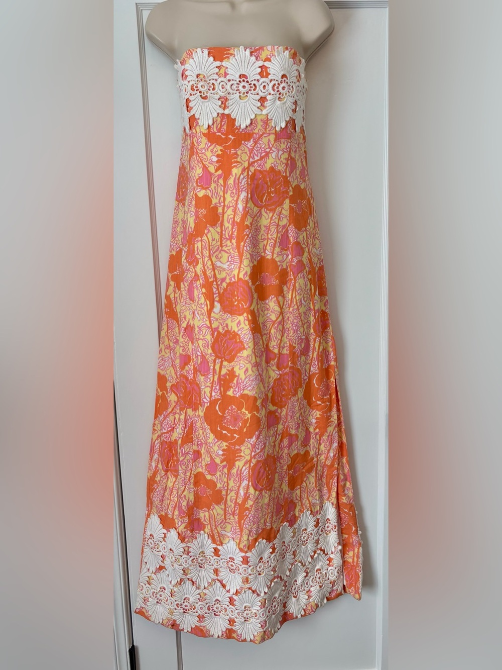 Rare Lilly Pulitzer Originals Ashley Strapless Maxi Dress “Henhouse” | Size 10